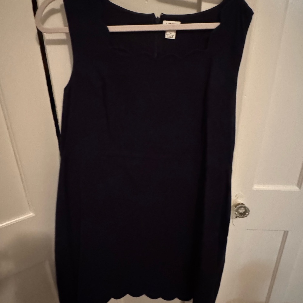 J. Crew Navy Scalloped Dress with Matching jacket.
